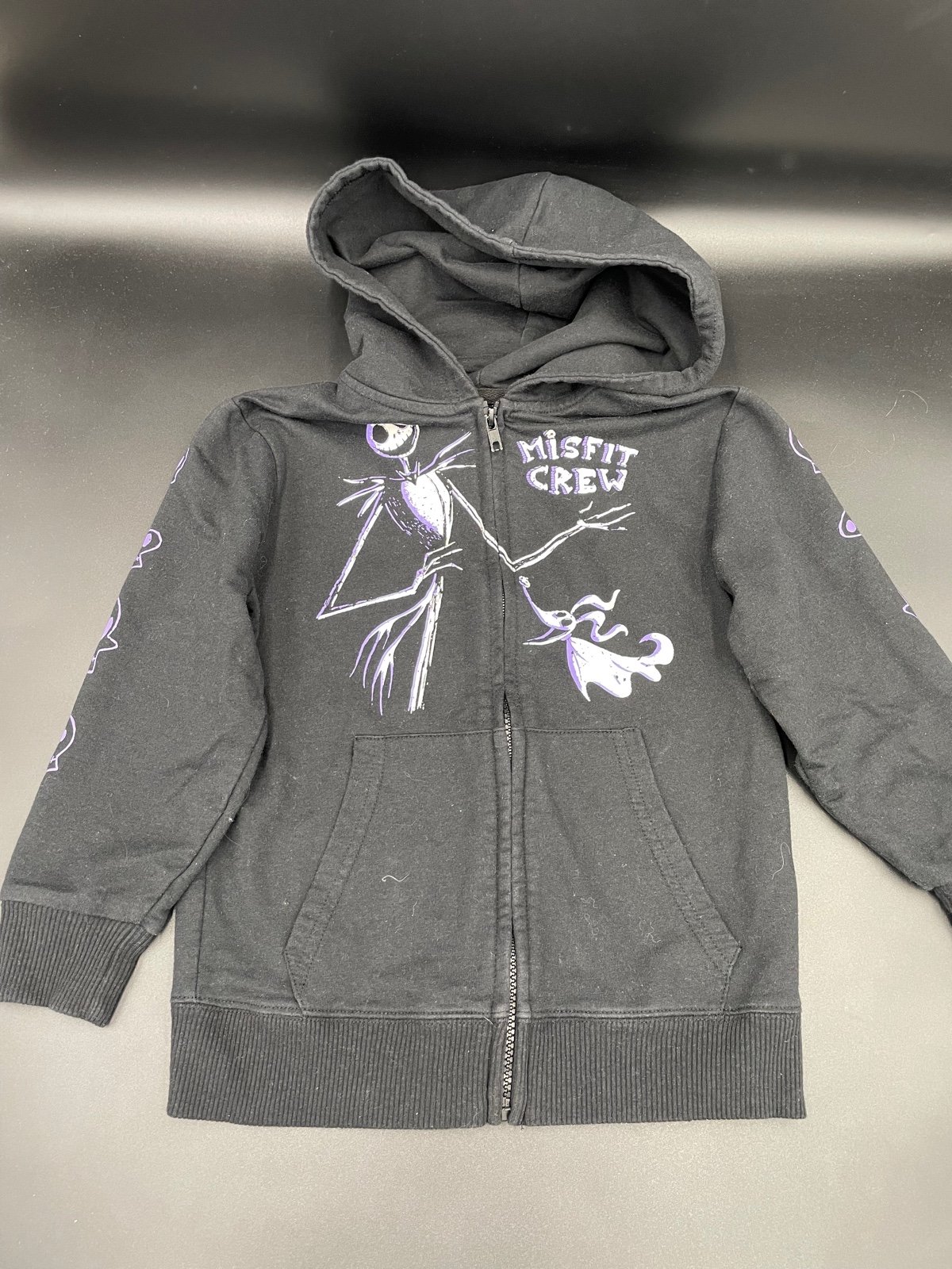 Disney Parks Kids Small Nightmare Before Christmas Misfit Crew Zip Up Hoodie