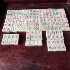 Mahjong tiles Bone-made Bamboo China Antique