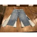 We The Free People Ripple Patchwork Wide Leg Kick Flare Cropped boho Jeans 27 L