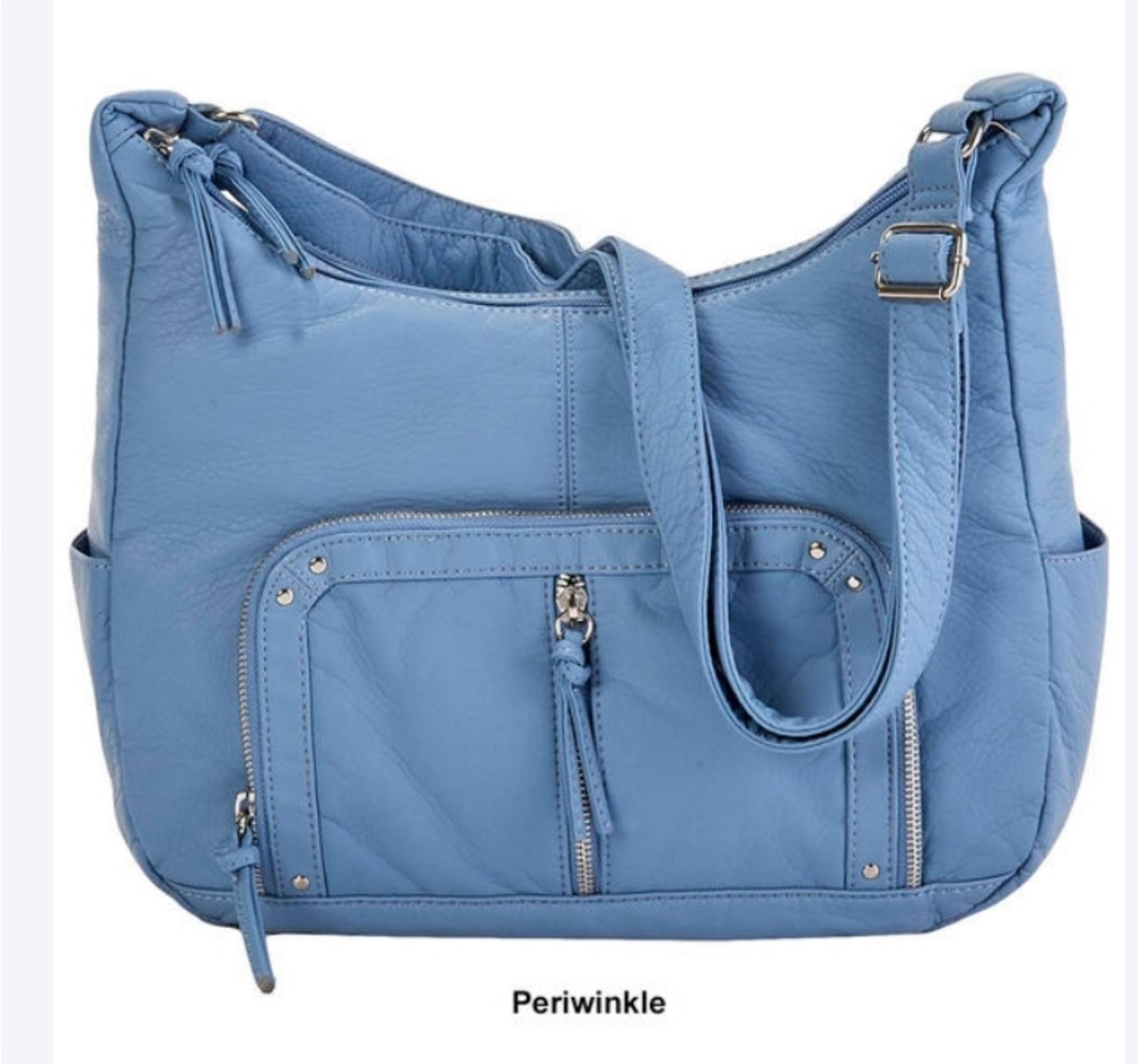 Bueno Grainy Wash Hobo Bag Soft Faux Leather Shoulder Strap Bag Tassle Purse