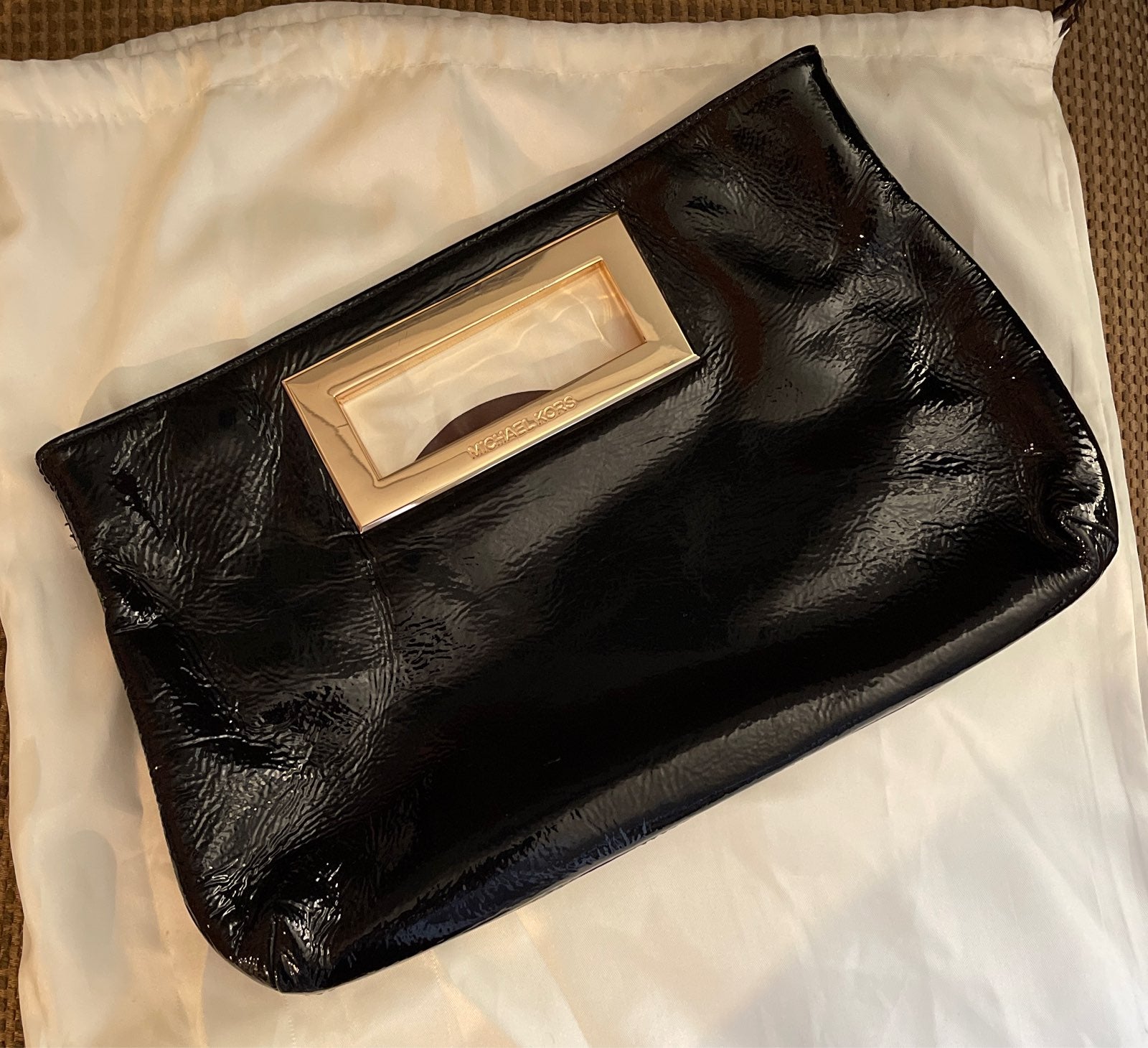 with cheap price to get top brand Large Kors Michael Sparkly Clutch Leather Patent Black Women with cheap price to get top brand Large Kors Michael Sparkly Clutch Leather Patent Black Women