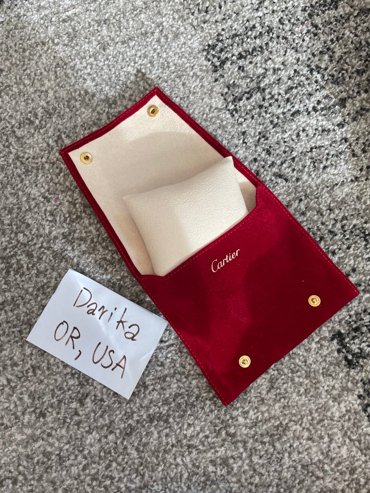 Authentic Cartier pouch & pillow.
