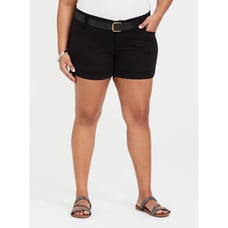 Torrid SZ 22 EUC MID SHORT - SATEEN BLACK