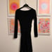 Kamalikulture x norma kamali Black Ruched dress with sleeves