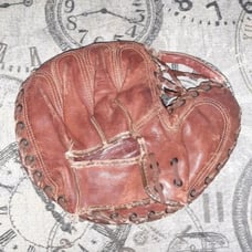 1920s Antique Baseball Mitt Eddy Fitzgerald Denkert Great Condition
