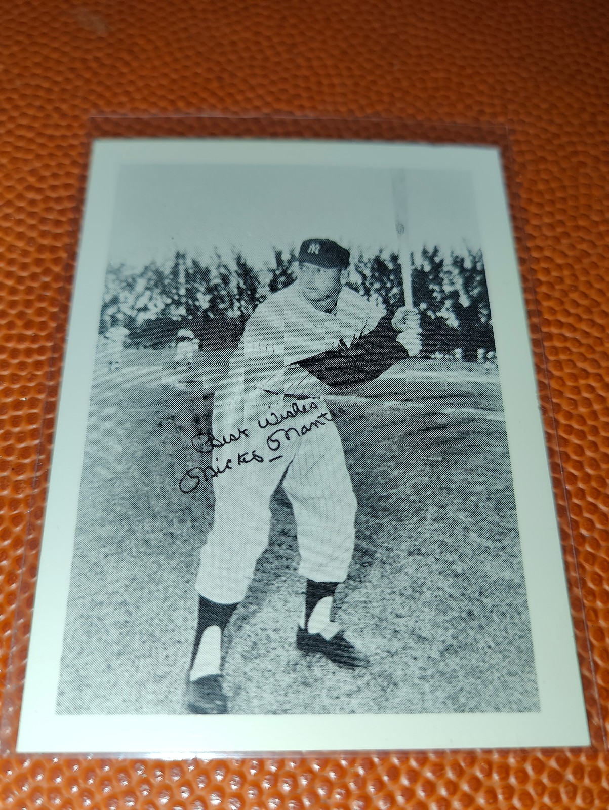Mickey Mantle vintage Holiday Inn card