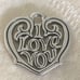 JAMES AVERY charm retired I love you sterling silver 925
