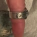 VINTAGE/NATIVE DETAILED, SYMBOLS, OVAL TURQUOISE CABASHON RING