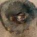 VINTAGE/NATIVE DETAILED, SYMBOLS, OVAL TURQUOISE CABASHON RING