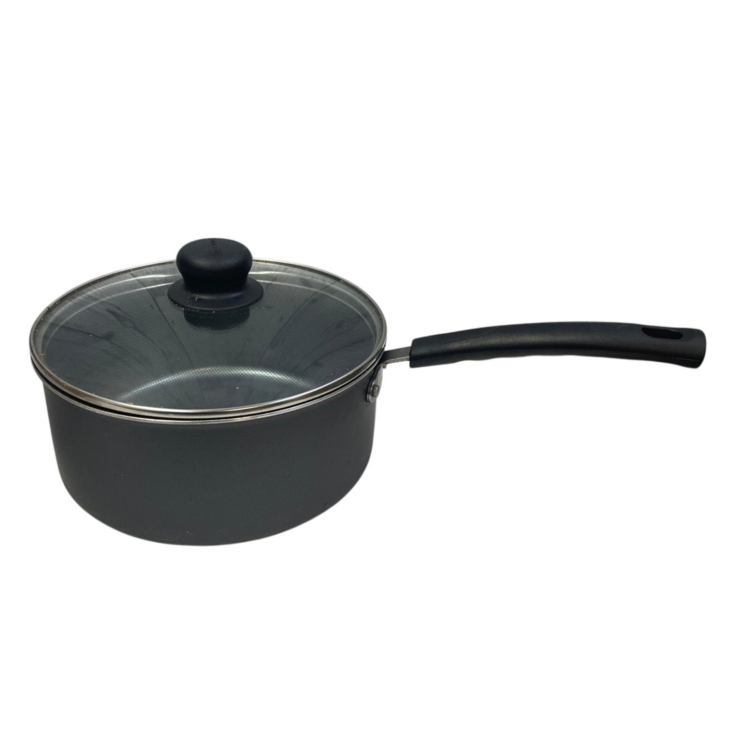 Used Tramontina PrimaWare 3 Quart Non-Stick Steel Gray Covered Sauce Pan C0221