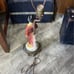 antique geisha lamp