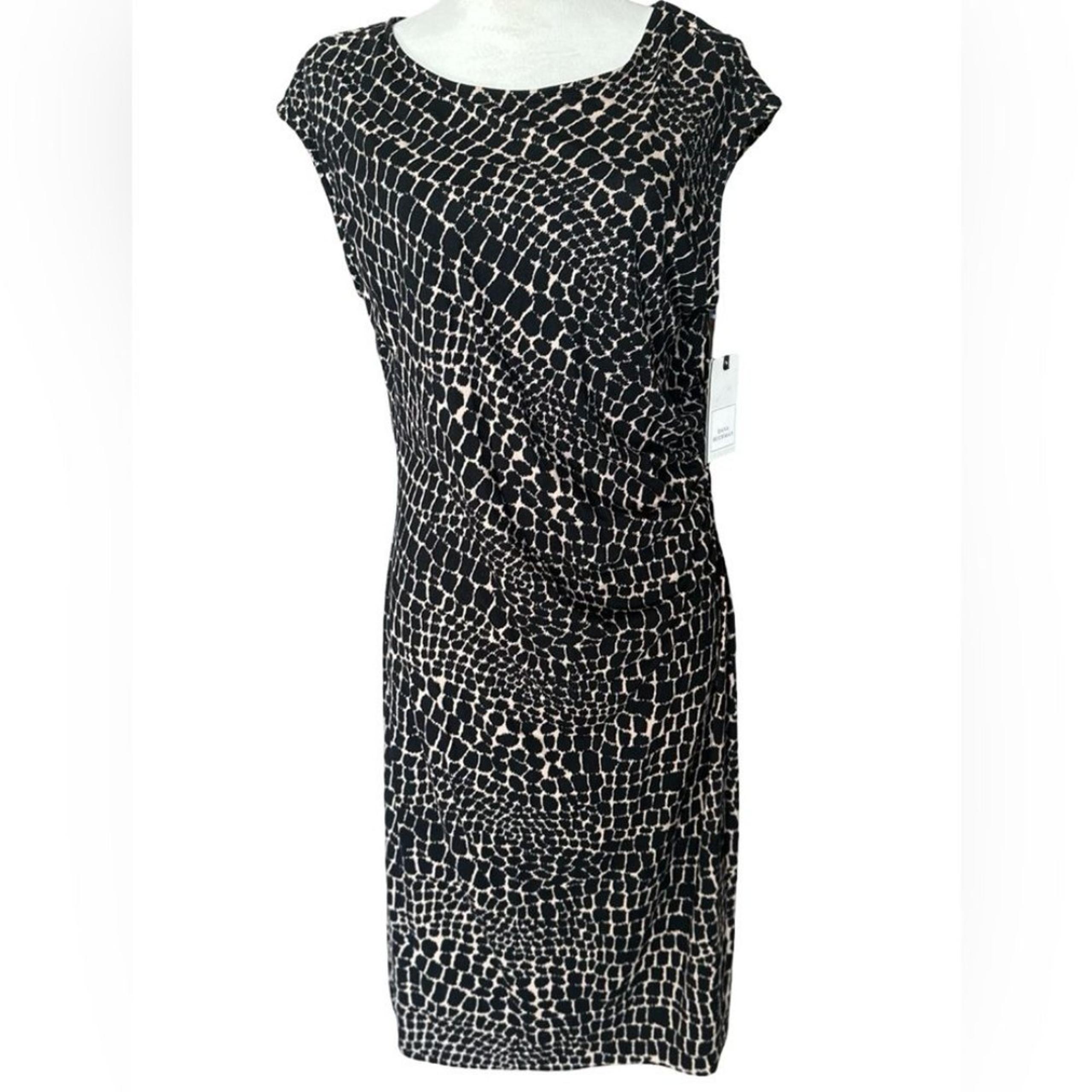 NEW Donna Buchman NWT Side Ruffle PAPRARPTLE Size L Dress
