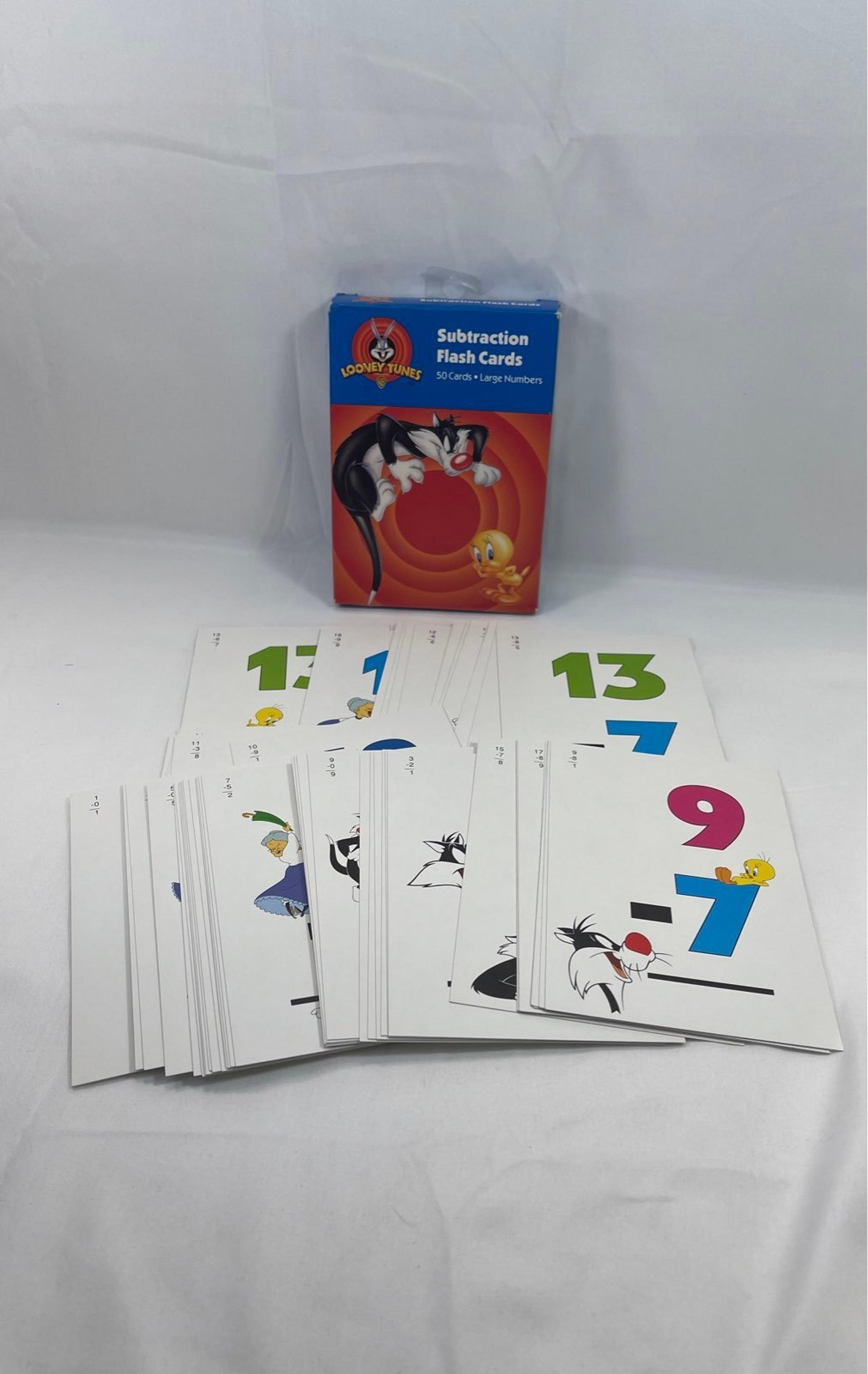 Looney Tunes Sylvester and Tweety Subtraction Flash Cards with Original Box