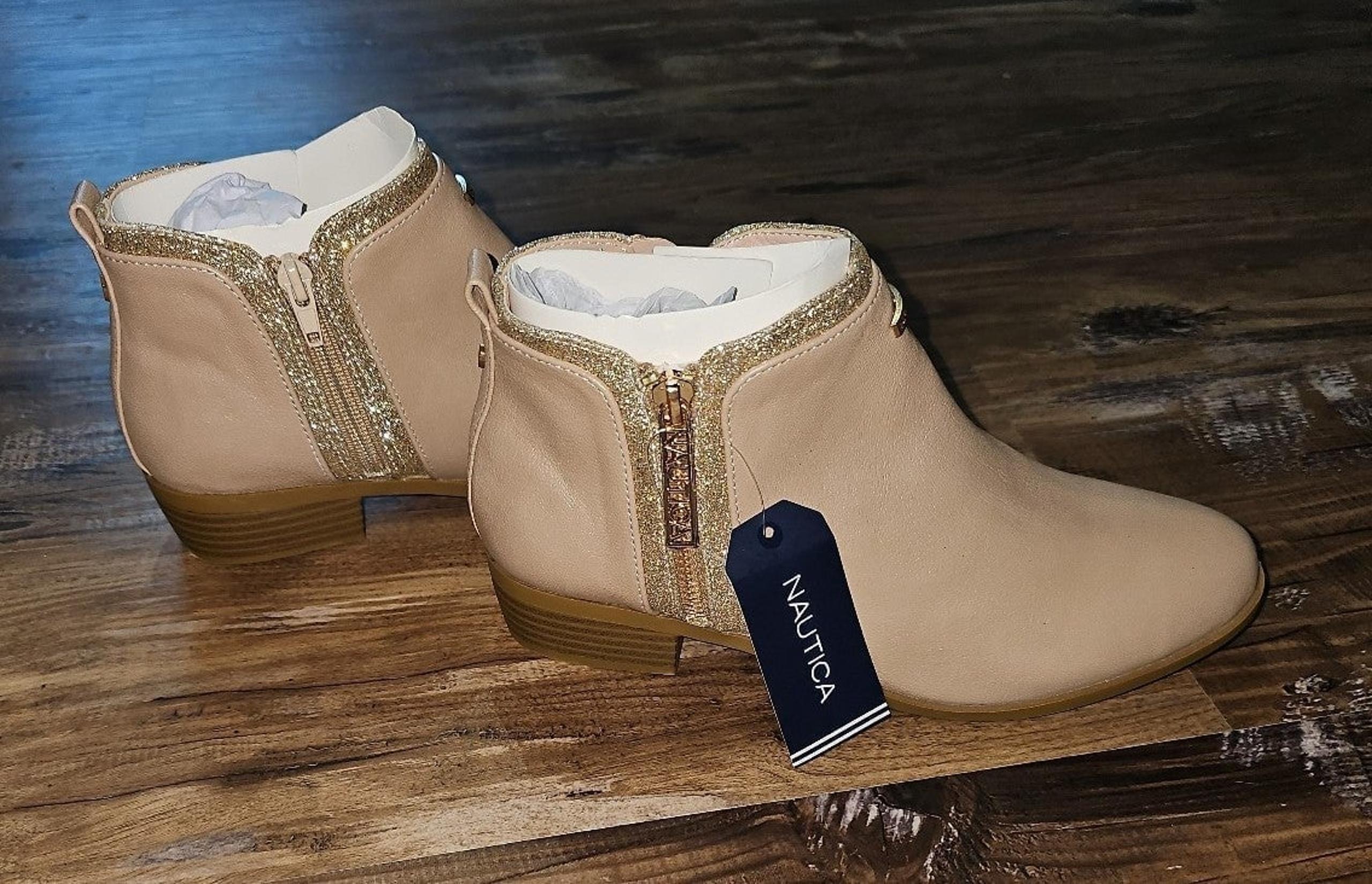 Designer girls size 5 clothes nautica glitter shiny boots shoes wedding