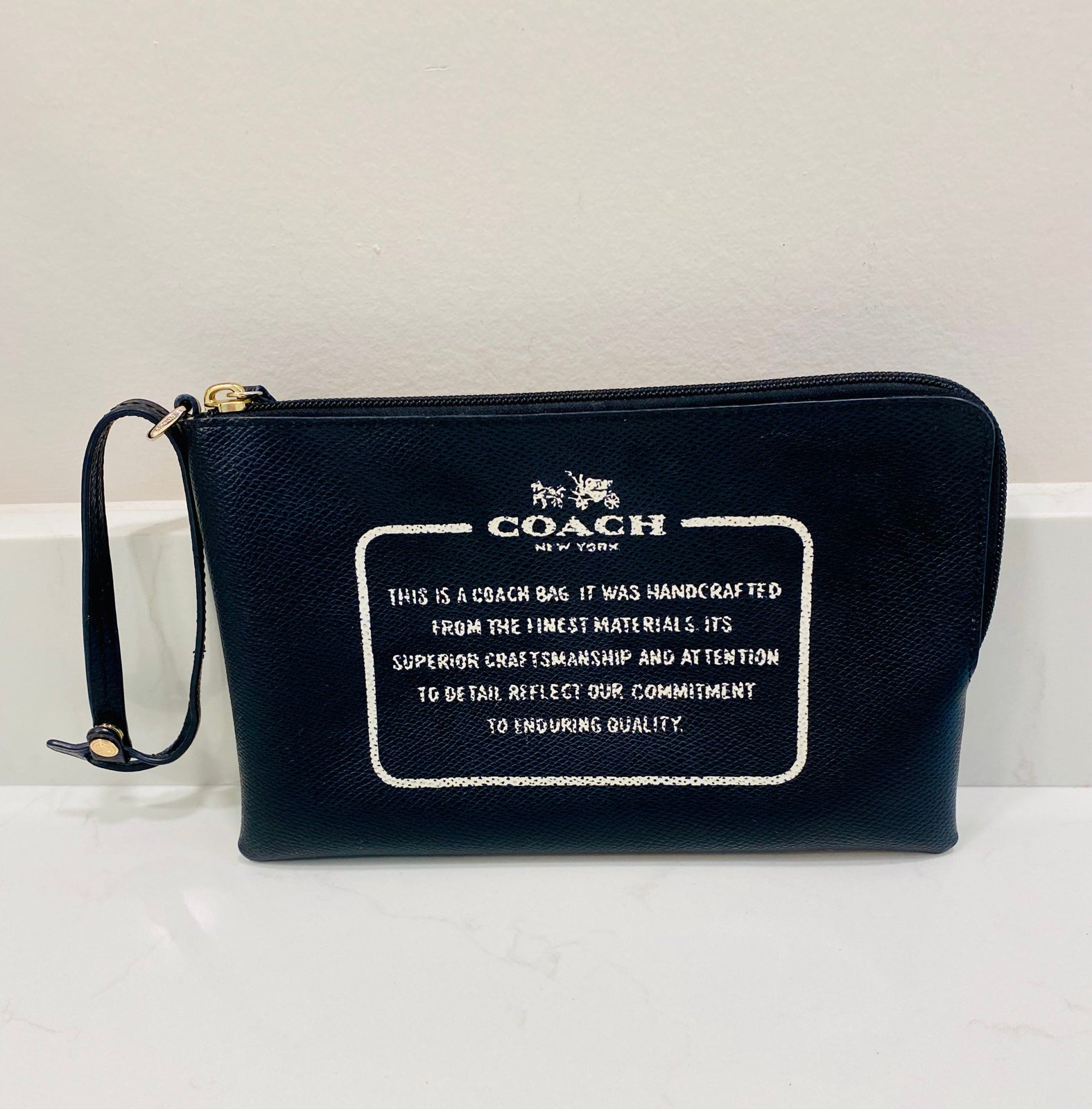 Coach Storypatch Badge Wristlet Pouch Clutch.