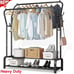 Heavy Duty Clothing Garment Rack Sturdy Clothes Organizer Double Rails Hanger