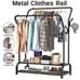 Heavy Duty Clothing Garment Rack Sturdy Clothes Organizer Double Rails Hanger
