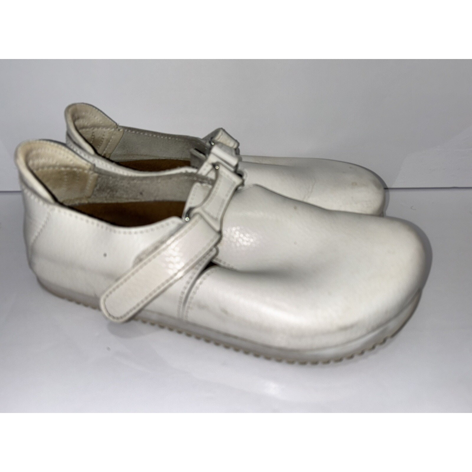 Birkenstock Boston Antique White Clog Leather Size 39 EU 8.5 US