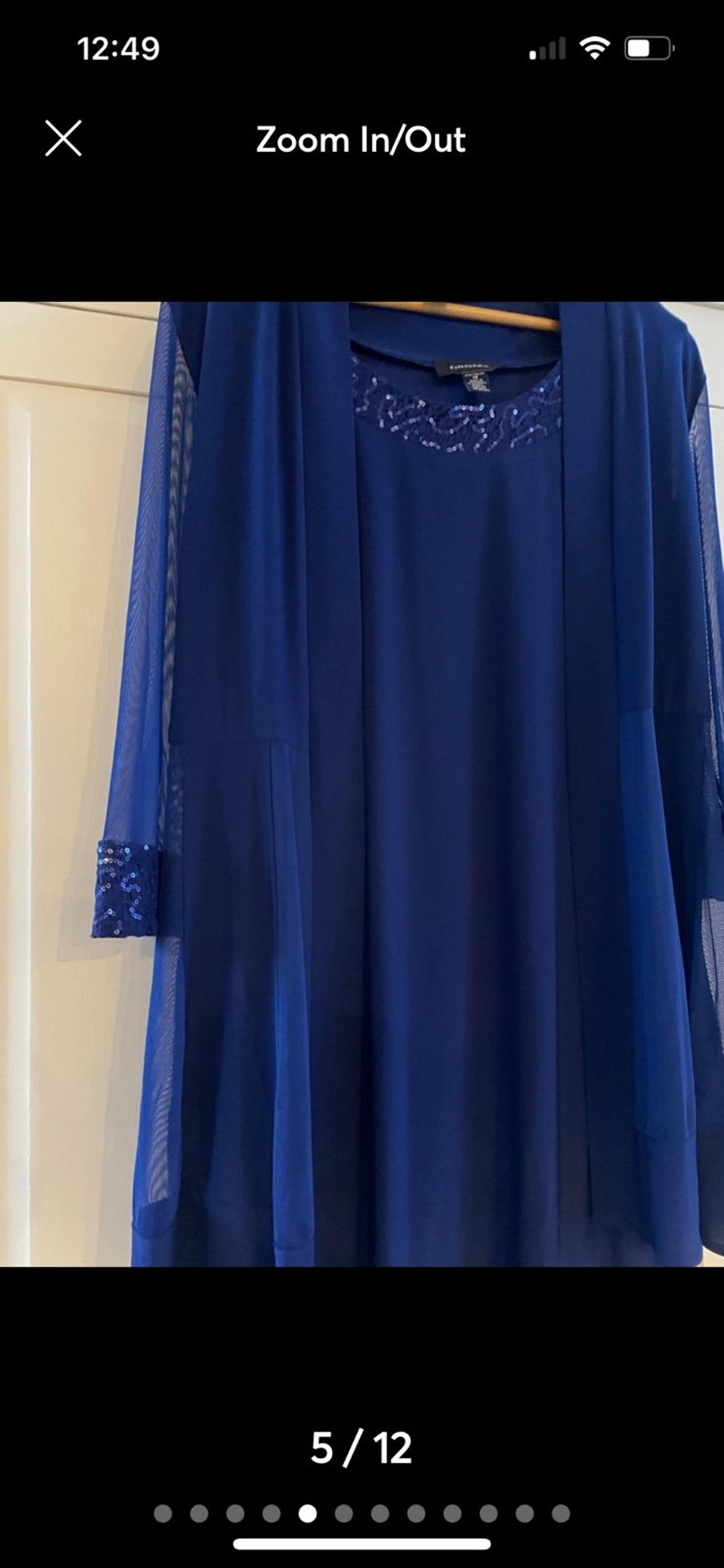 Elegant Women’s 2 Piece Dress Blue Size 14
