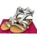 Sam Edelman Selma Gladiator Strappy Silver Sandals Size 6.5 NEW