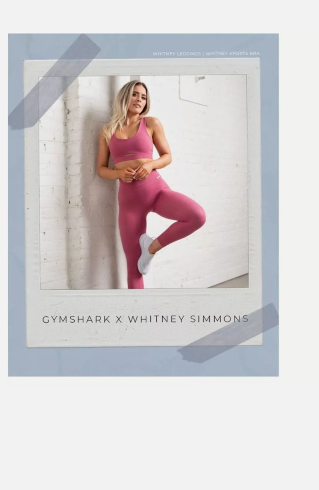 GYM SHARK Whitney Simmons Hot Fire Pink Leggings