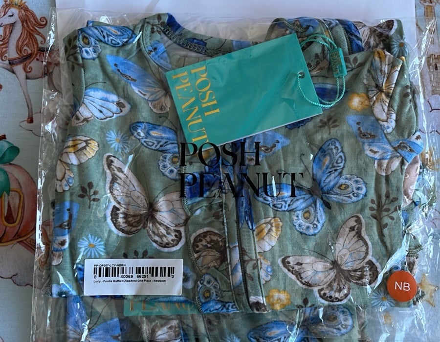 NWT posh peanut Lucy footie nb