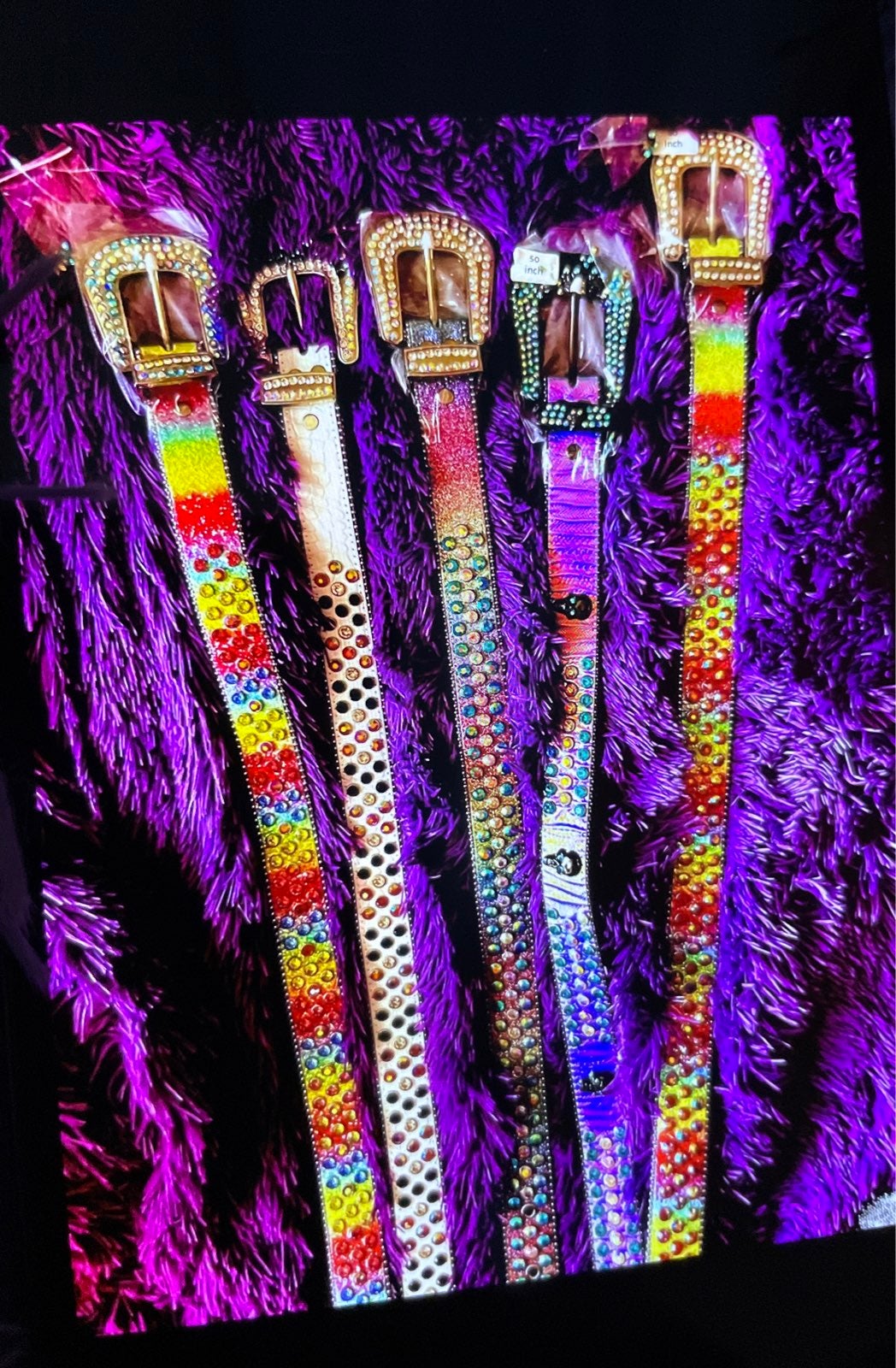 Handmade rhinestone belts