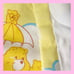 ❤️Care Bears Rainbow Happy Yellow Baby Crib Quilt Blanket Balloons Handmade❤️
