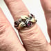 Barbara Bixby Womens Ring Sterling Silver 18K Gold Red Garnet Vine Band Size 8