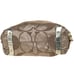 Coach Gold Patent Leather Signature Monogram Canvas Hobo Purse Bag
