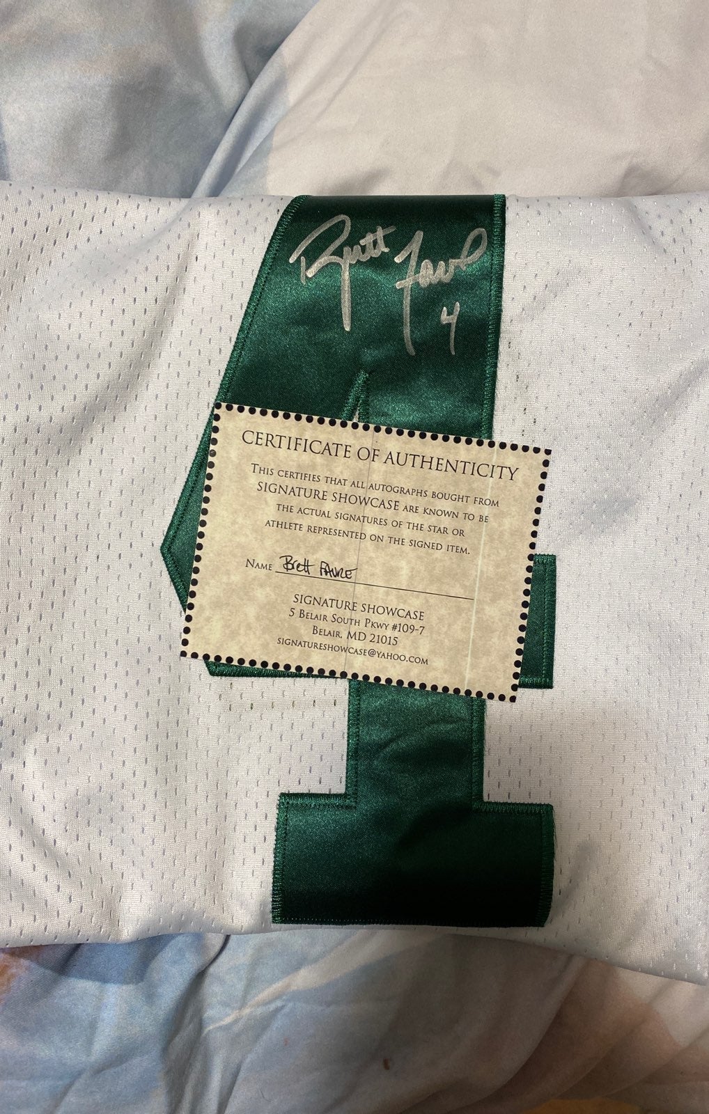 Brett favre Jets jersey Rare auto!! 100%
