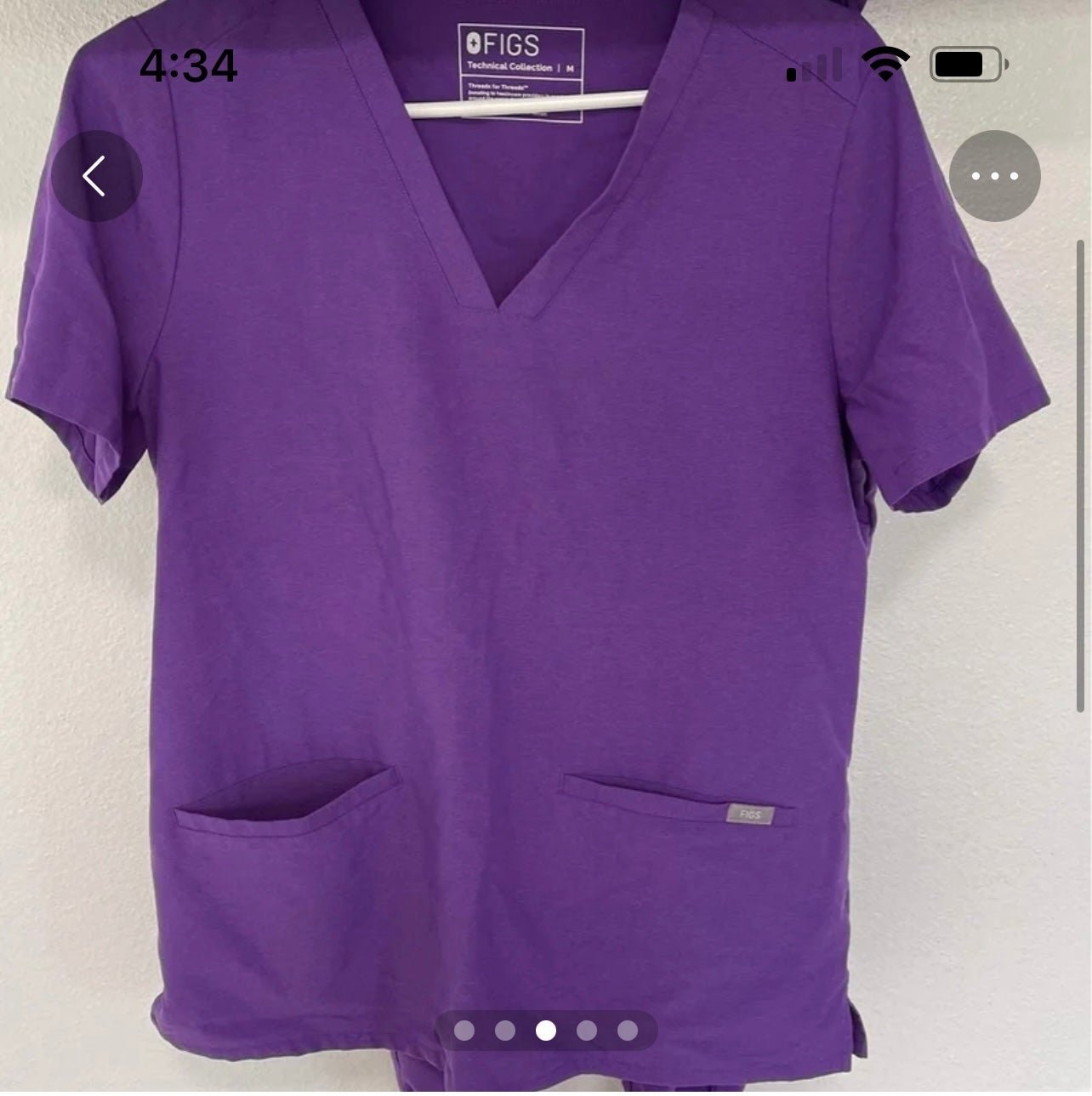 Scrub top Figs violet purple medium scrubs