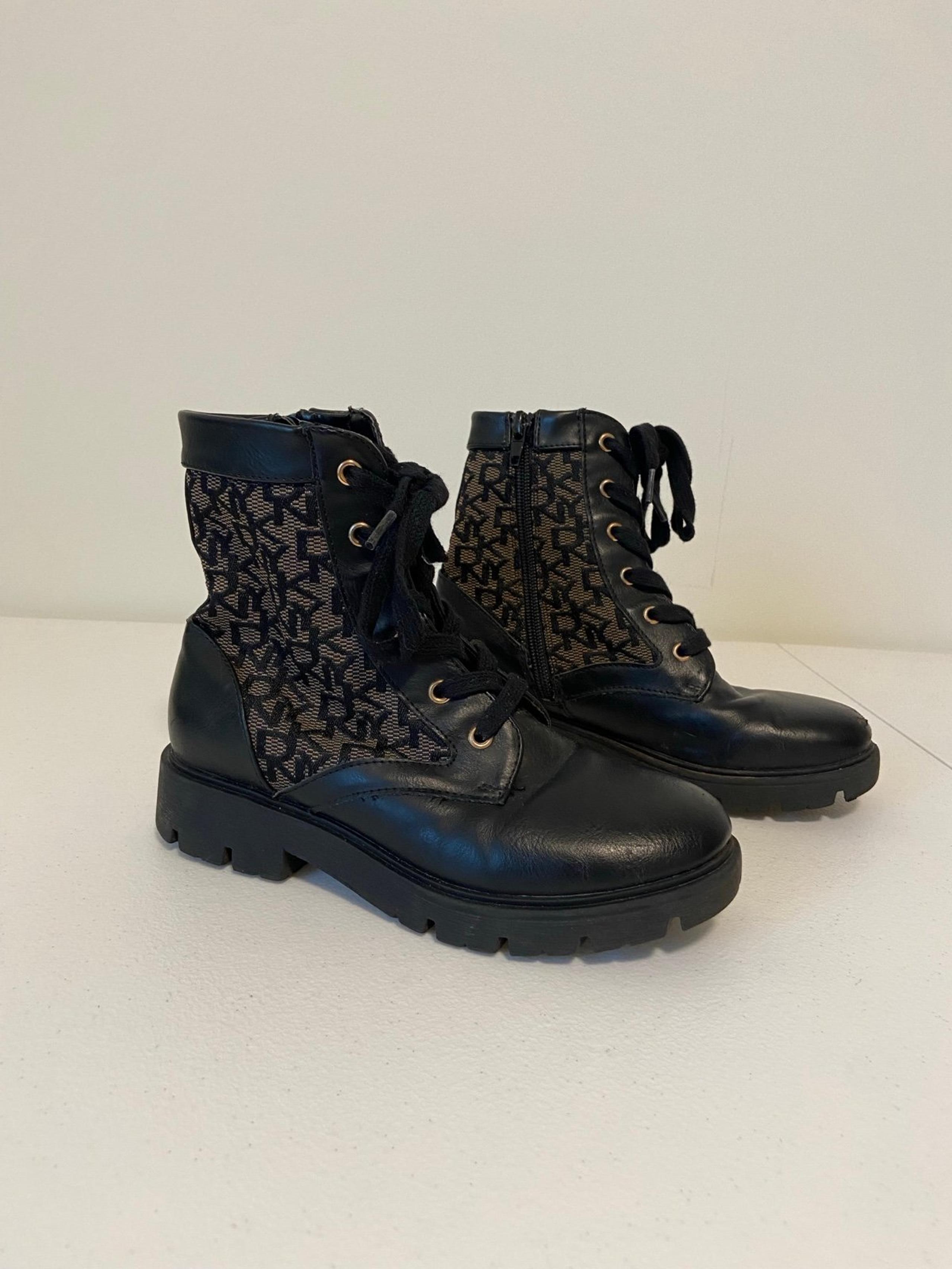 DKNY girl’s Sia Jacquard boots — size 1