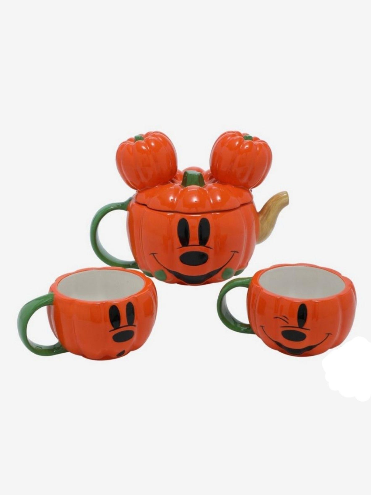 Disney Mickey Mouse Pumpkin Tea Pot and Cups Set NEW 2023!