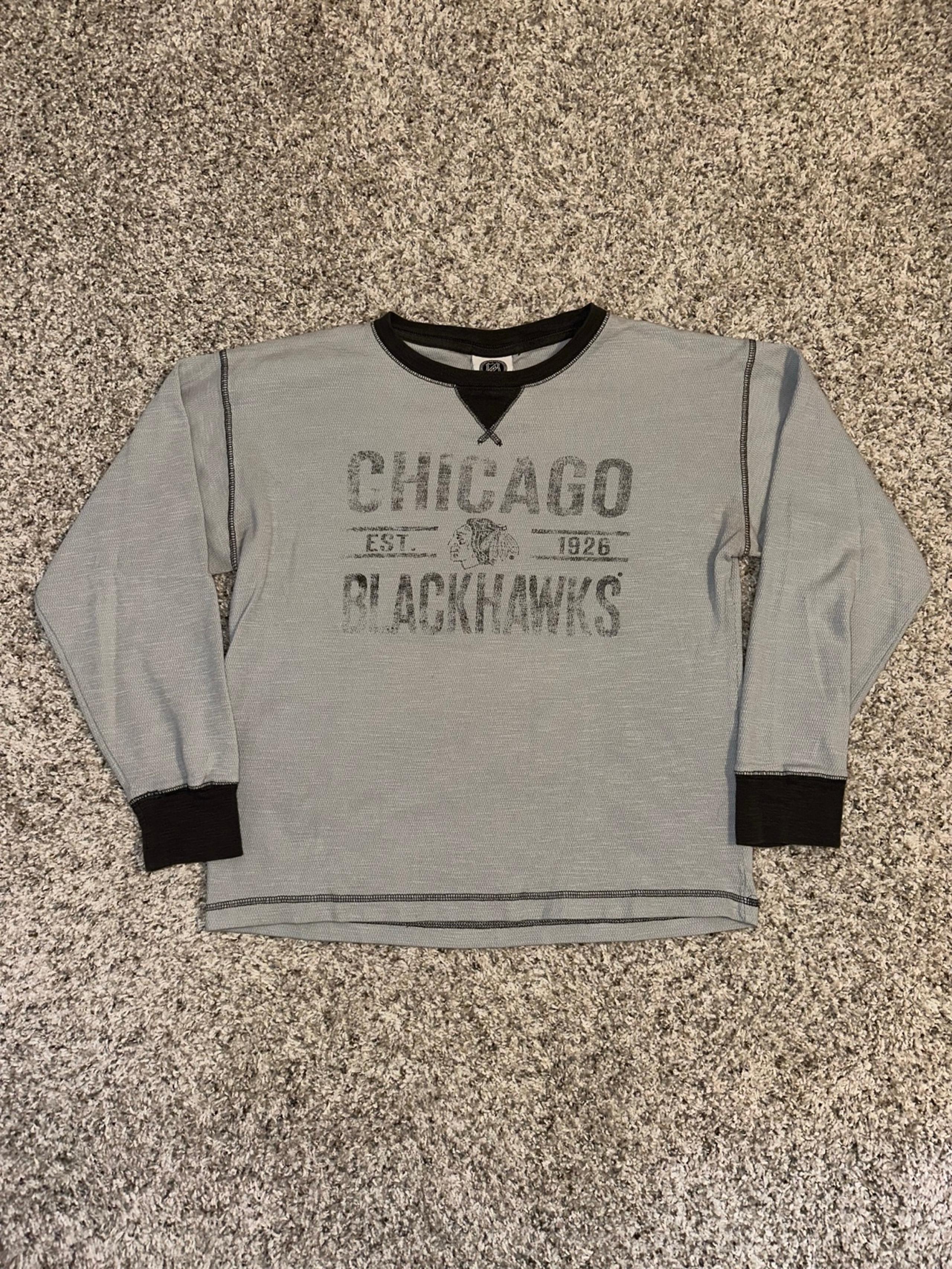 Vintage NHL Chicago Blackhawks Women Thermal Long Sleeve Shirt