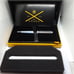 CROSS ballpoint pen, aqua blue with silver decorations, comes with a gift box.