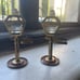 Vintage Brass Lamp Post Salt & Pepper Shakers - Retro Set of 2 -