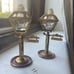 Vintage Brass Lamp Post Salt & Pepper Shakers - Retro Set of 2 -