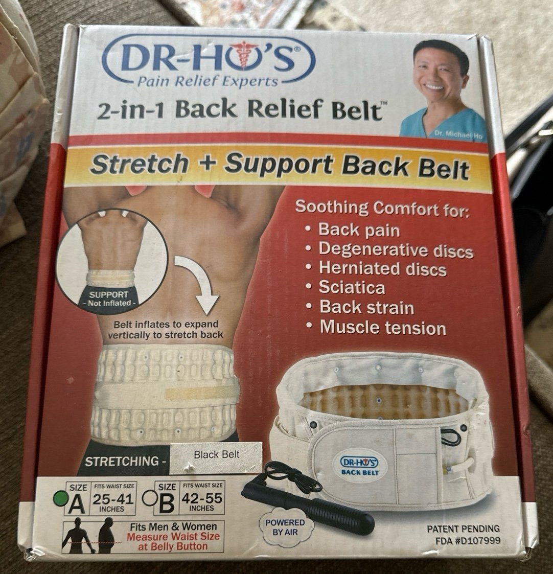 DR-HO’S 2-1 back relief support belt new
