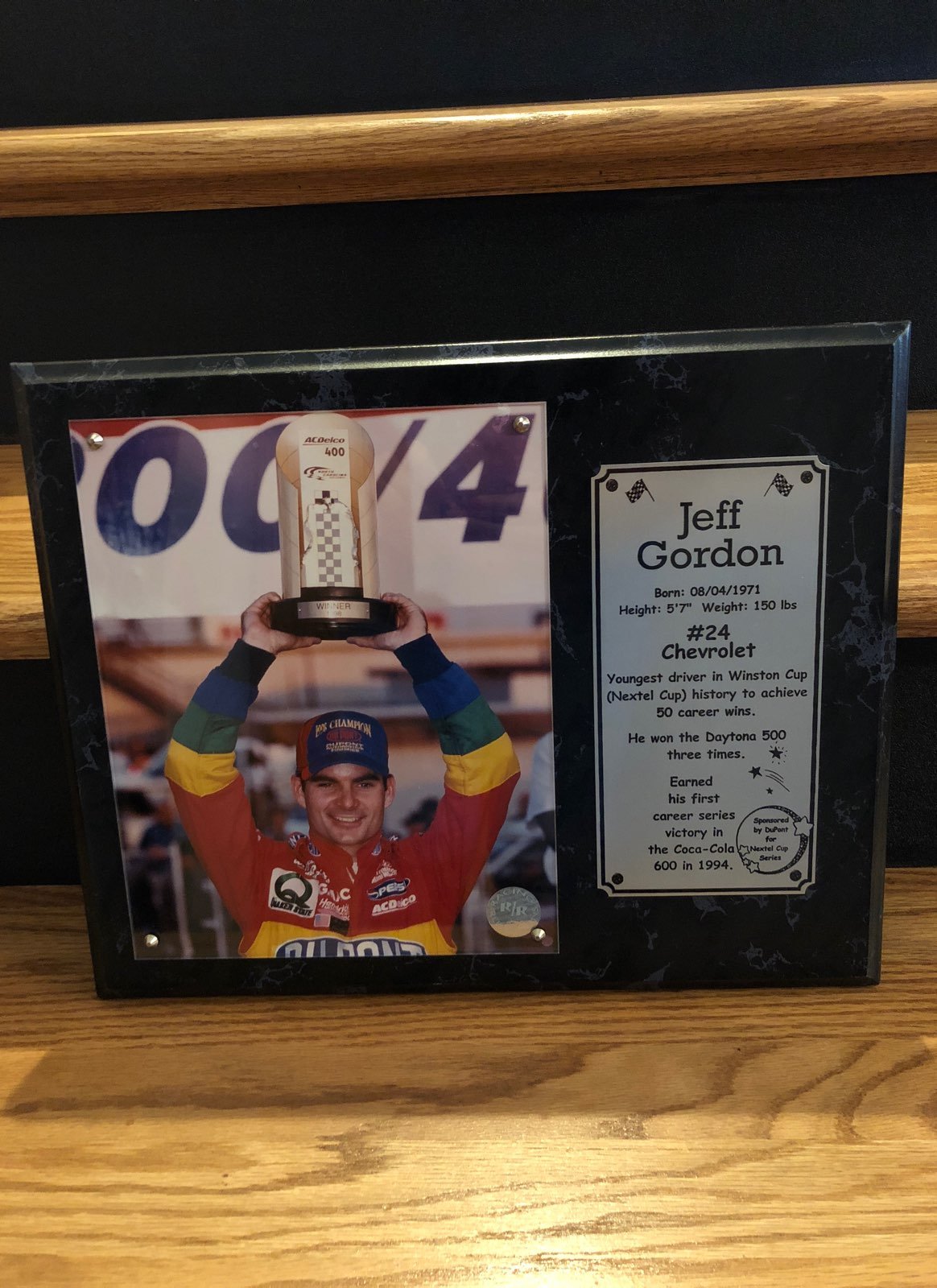 JEFF GORDON PLAQUE