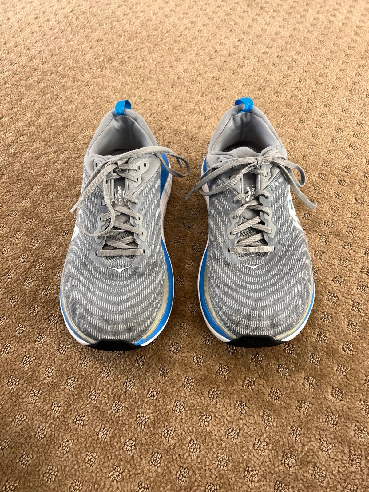 Hoka men’s Gaviota 5 Road-Running grey blue Shoes size 10 wide summer casual y2k