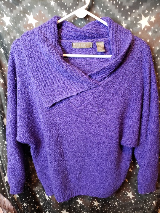 Gitano Plus Oversize Purple Sweater Vtg