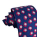 Turnbull & Asser Men's Tie Navy Blue & Red Geometric Silk England 3 5/8 x 57