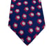 Turnbull & Asser Men's Tie Navy Blue & Red Geometric Silk England 3 5/8 x 57
