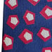 Turnbull & Asser Men's Tie Navy Blue & Red Geometric Silk England 3 5/8 x 57