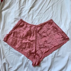vintage victorias secret pink silk shorts