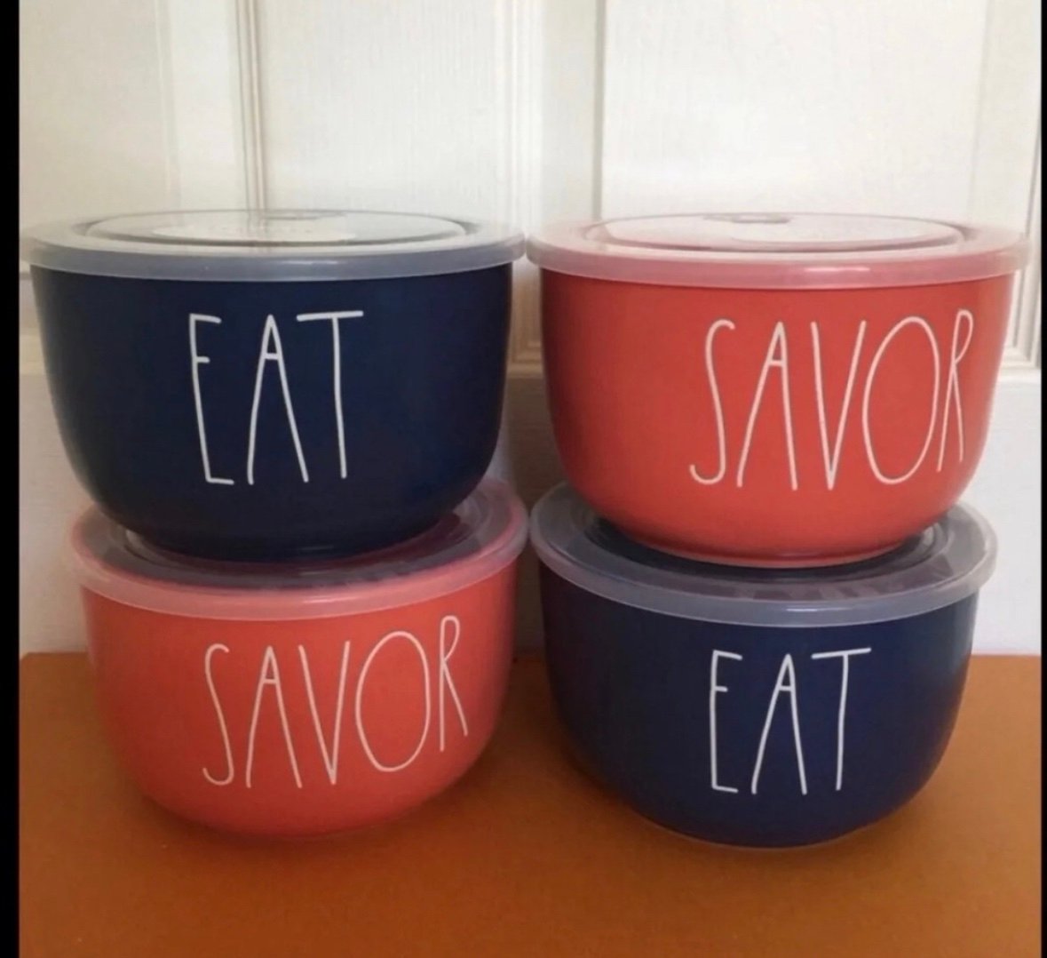 Authentic Rae Dunn Ceramic food storage (set of 4)