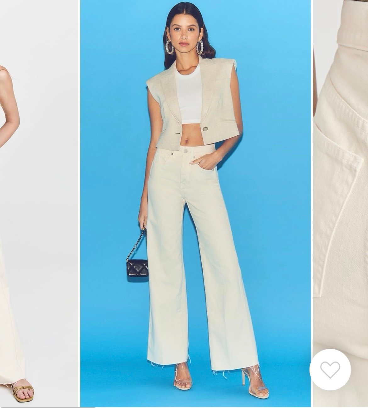 Veronica Beard Taylor High Rise Wide Leg Jeans
