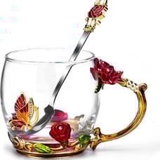 Glass Coffee Enamels Mug Valentines Day Gifts