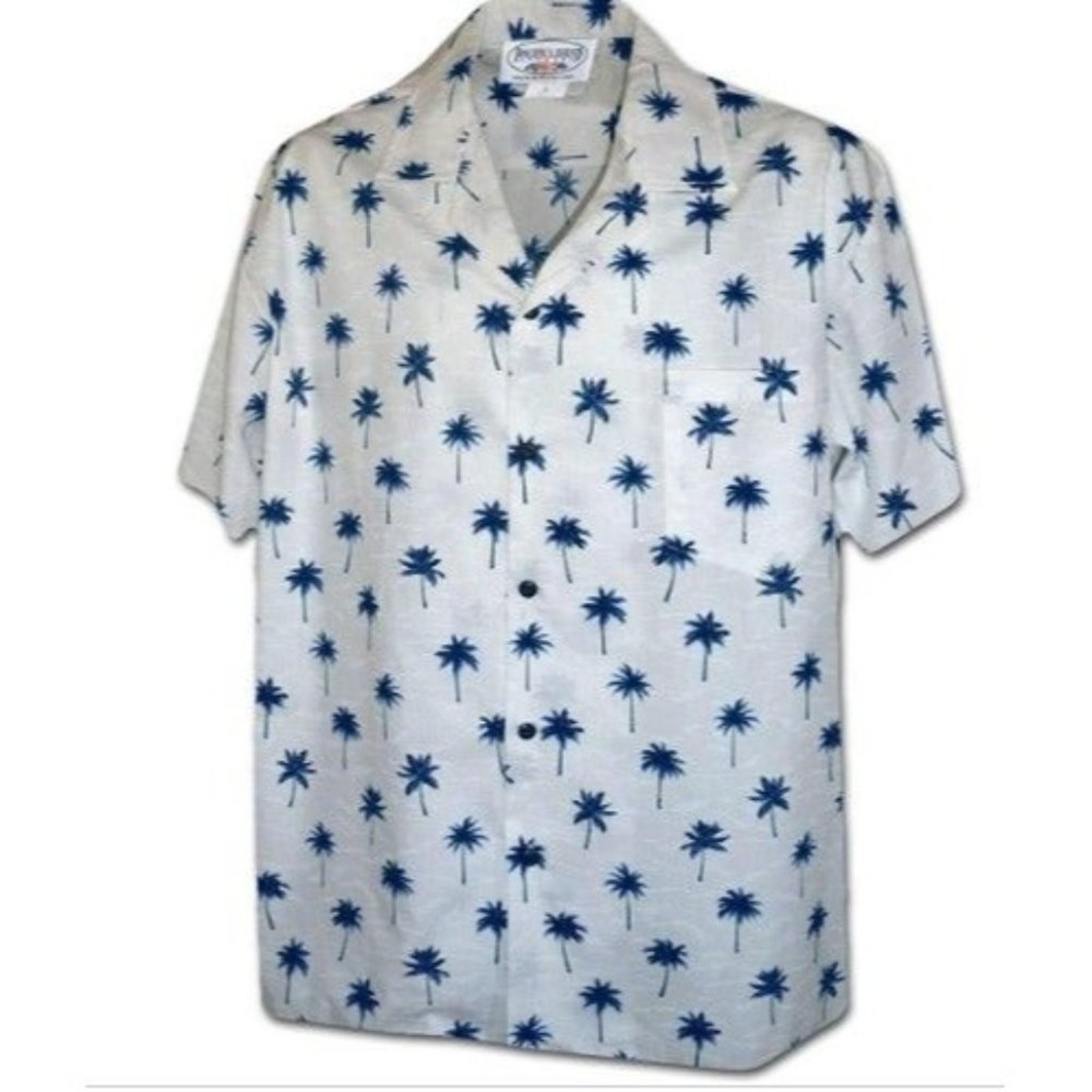 Pacific Legend Classic Hawaiian Palm Trees Men's Tropical Shirt Large